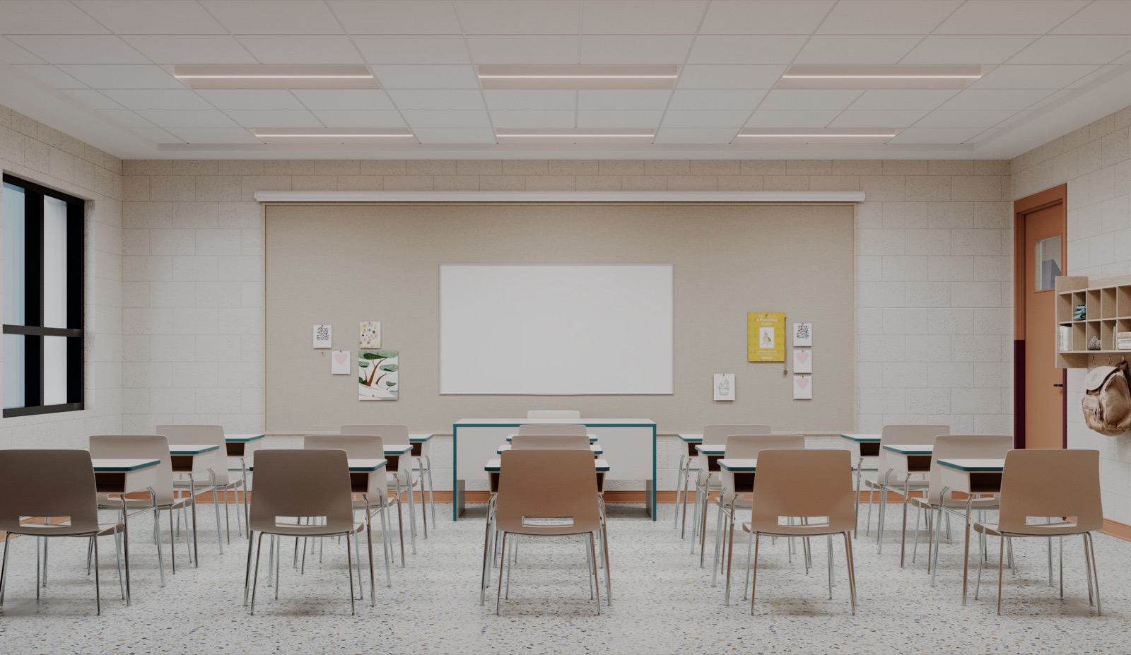 A classroom in the new center